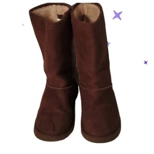 Girls 3 brown cozy calf boot